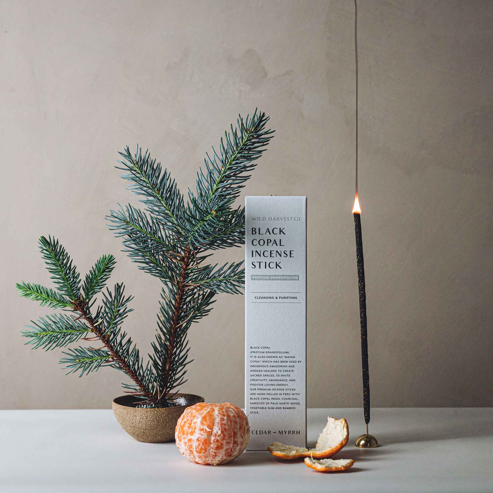 Black Copal Incense Sticks – 7 Hand-Rolled Sticks from Peru