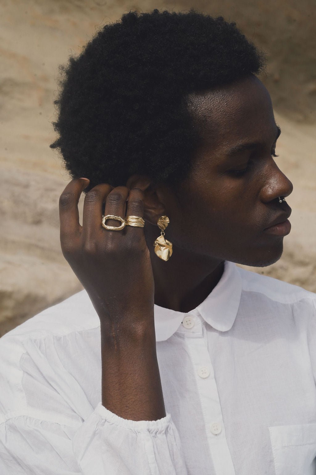 Bajada Gold Double Drop Earrings