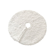 White Chunky-Knitted Christmas Tree Skirt