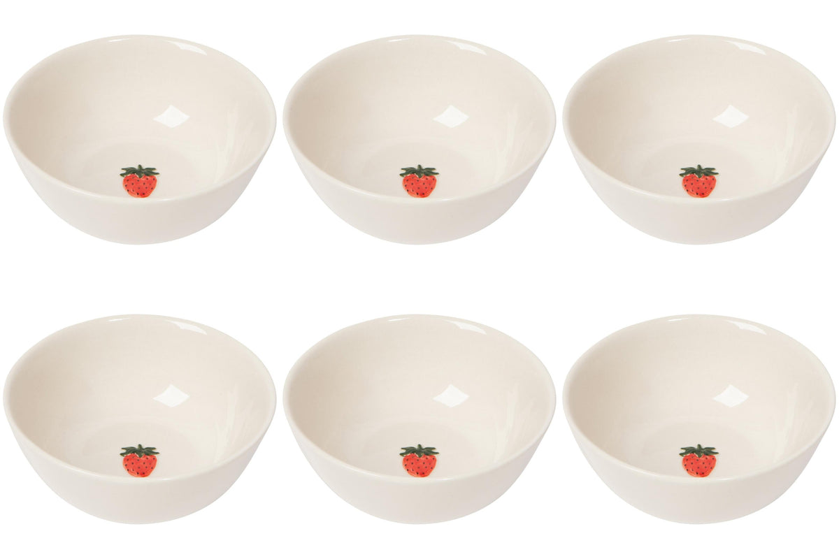 Set of 6 Bowl Petite Motif Strawberry