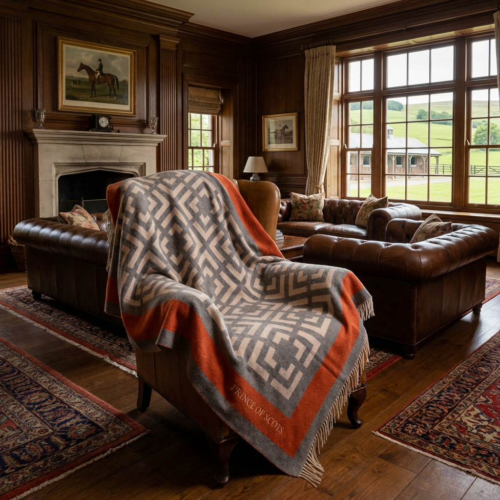 The Champion Links Throw – Extra-Fine Italian Merino Wool | 56" x 72"