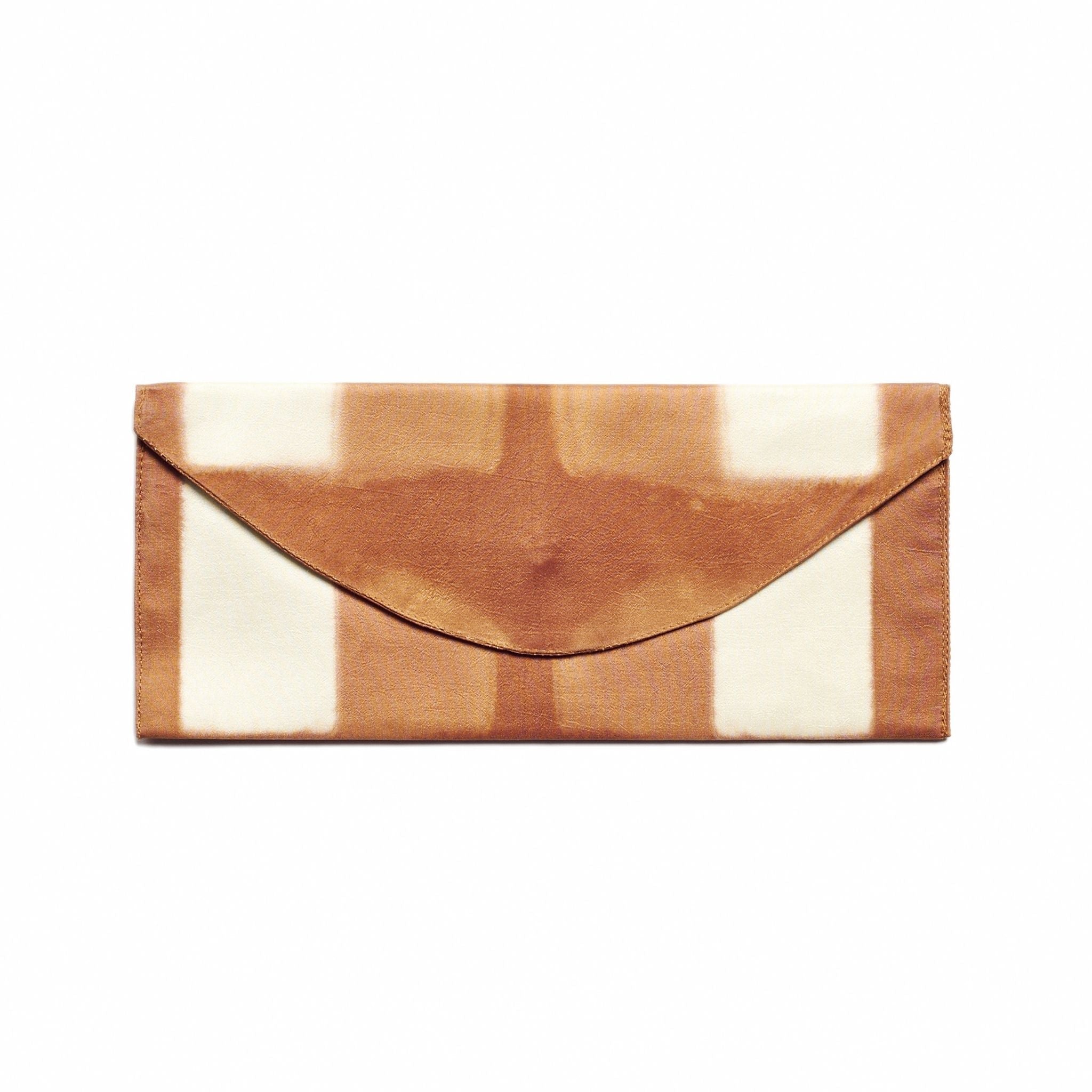 Melo Gold Mulberry Silk Shibori Hand Crafted Zero Waste Pouch
