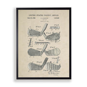 Golf Clubs Patent in Black Frame