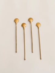 S/4 Seashell Drink Stirrers - Large