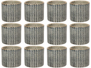 Set of 12 Houndstooth Element Napkin Ring