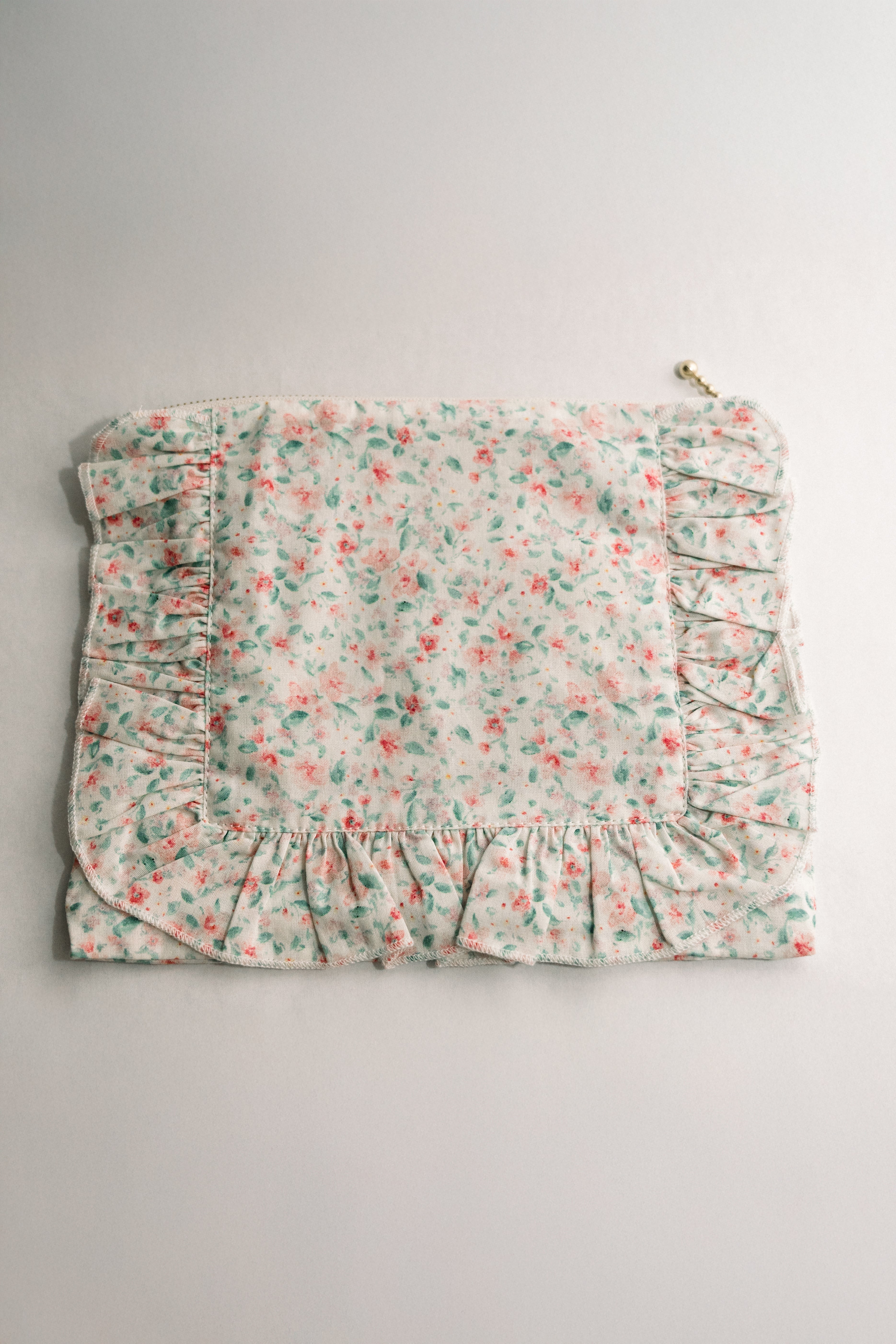 Pastel Confetti | Timeless Floral Ruffle Zipper