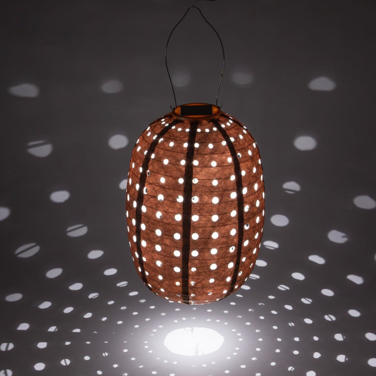 Soji Stella - Barrel Swiss Dot - 14" Solar Lantern
