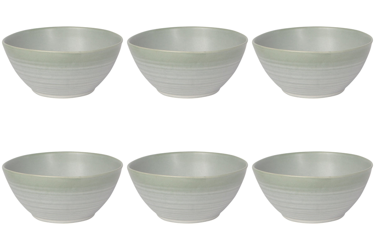 Set of 6 Aquarius Sage Bowl 5.5 inch