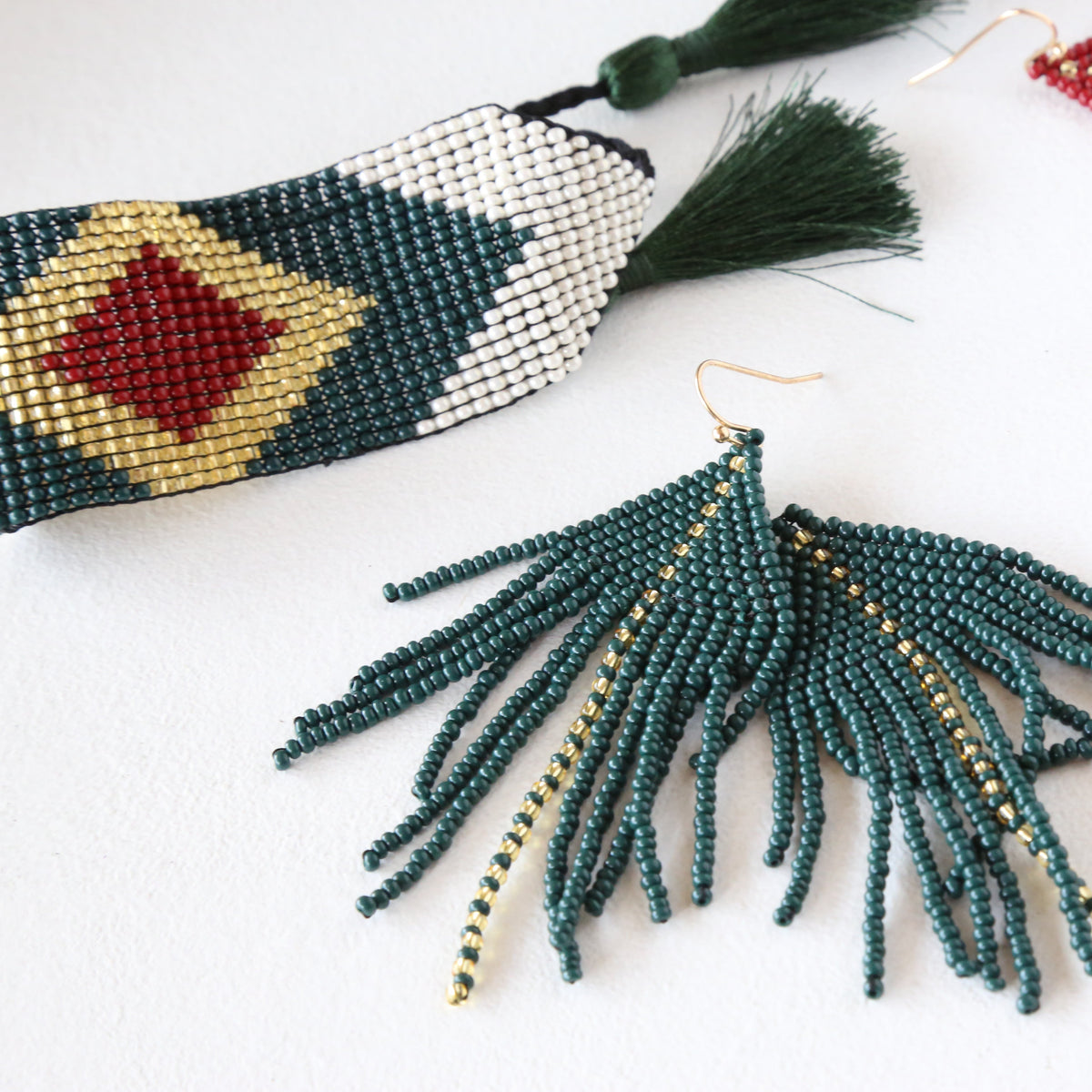 Raya Olive Earrings