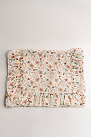 Primrose Garden | Timeless Floral Ruffle Zipper Pouch