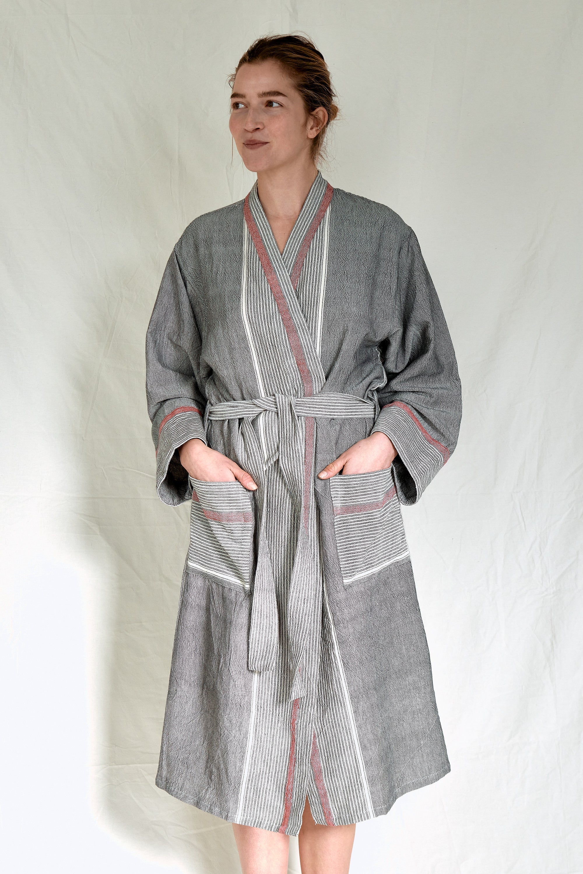 Charcoal Tribeca Long Bathrobe
