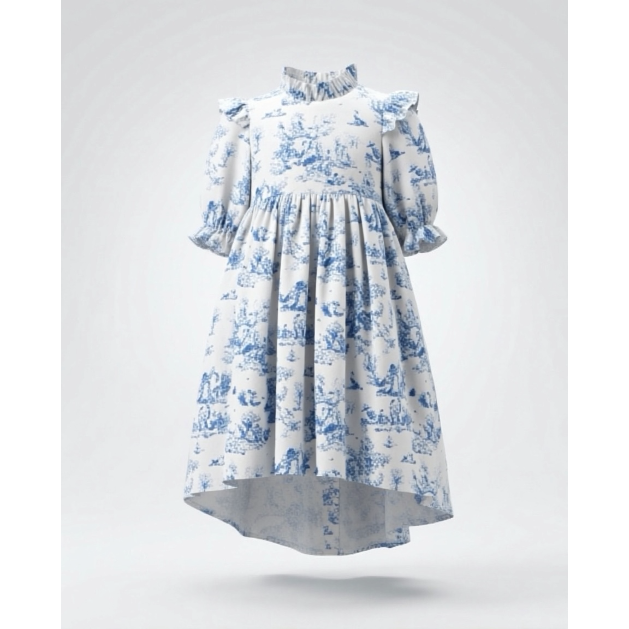 Aoki Dress-Blue Toile
