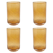 Set of 4 Tumbler 17oz Bubbled Amber
