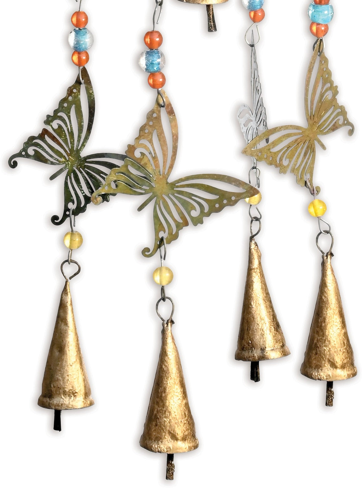 Blissful Butterfly Bell Chime - Antique Finish