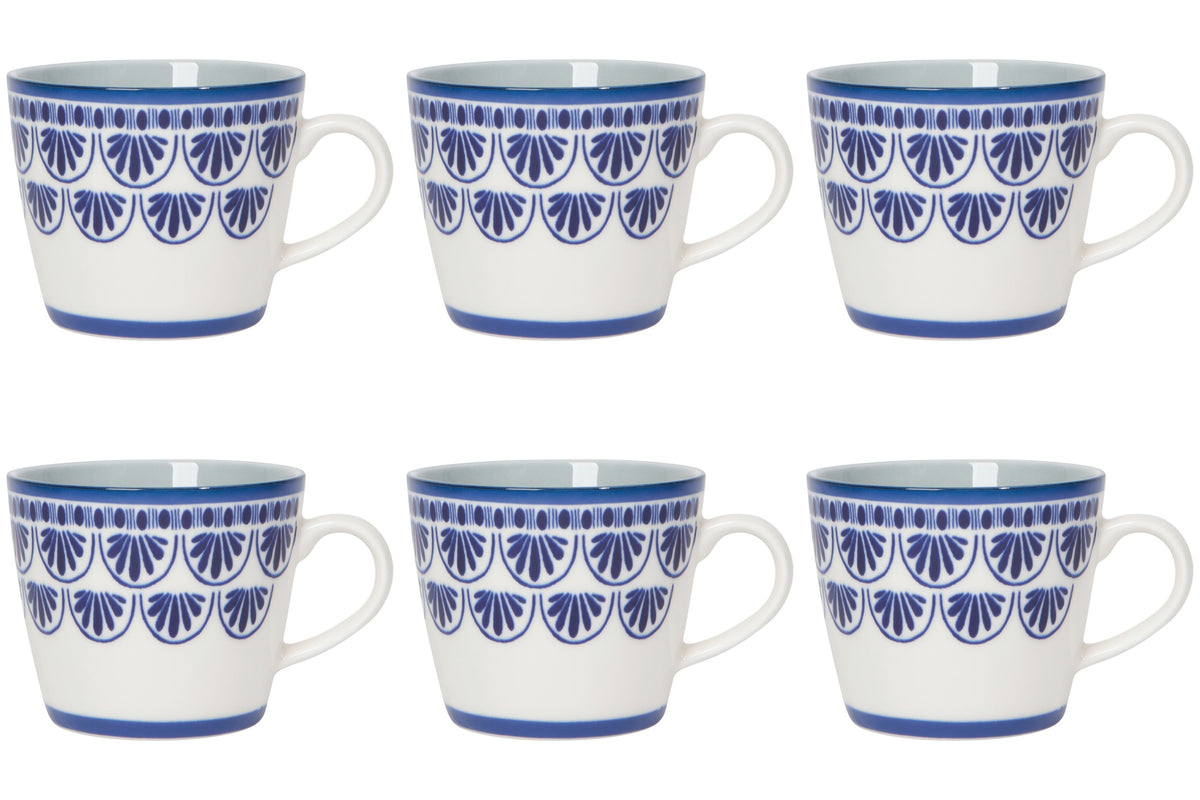Set of 6 Porcelain Mug 12oz