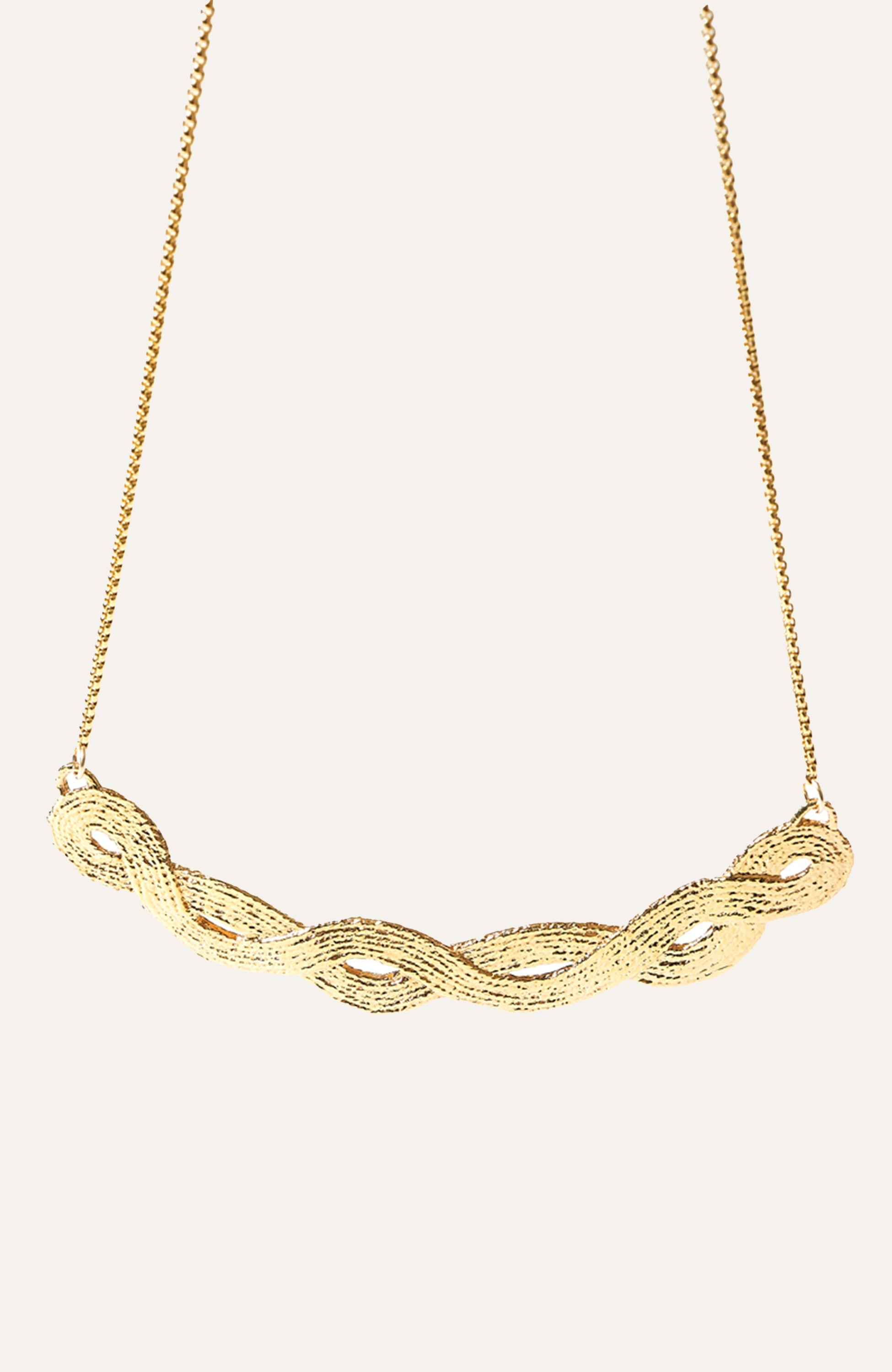 Braid Pendant- 14K Gold Plate