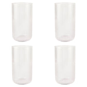 Set of 4 Tumbler 17oz Fluted Clear