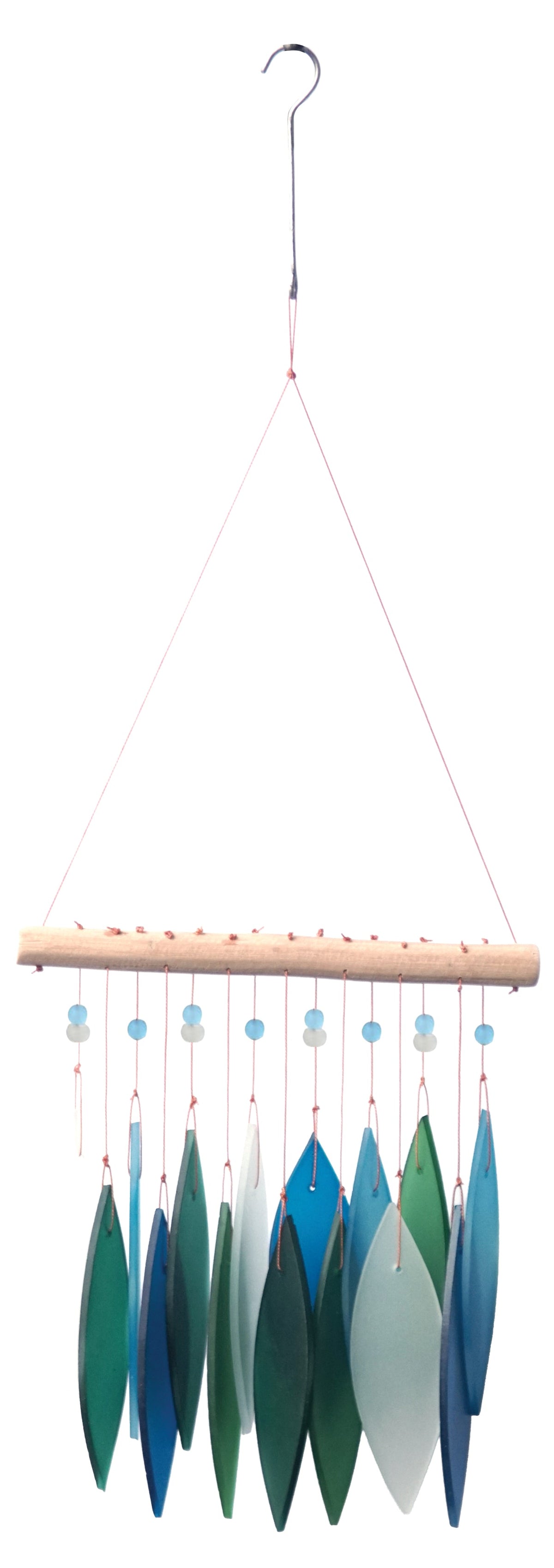 Featherline, Blue Lagoon Sea Glass Wind Chime