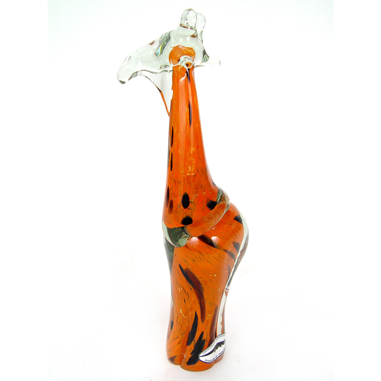 Hand Blown Orange Glass Giraffe