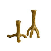 Raíz Studio Rooted Candle Holder – Hand-Cast Gold Sculptural Candle Stand (Tall & Short)