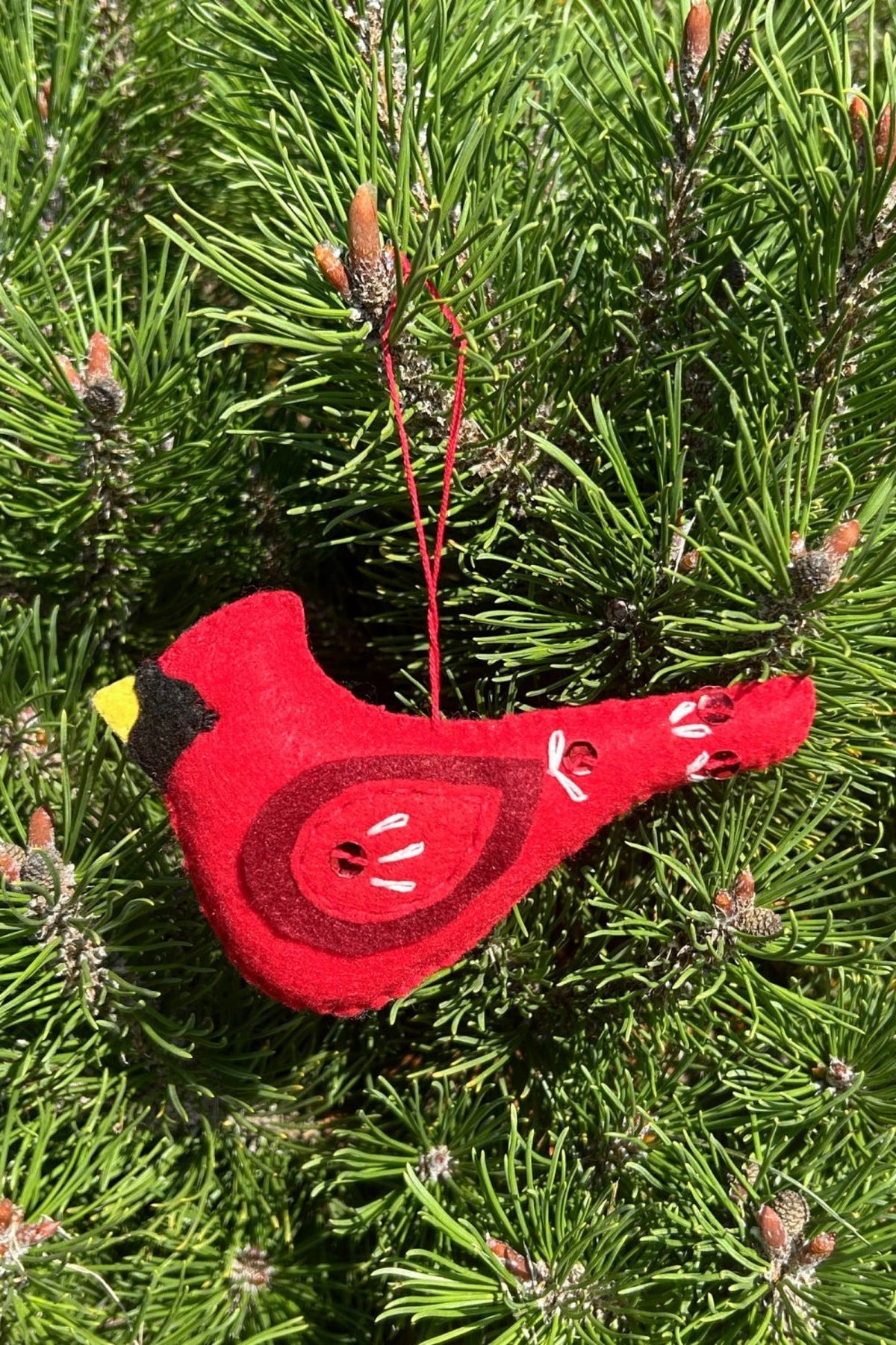 S/3 Cardinal Ornaments