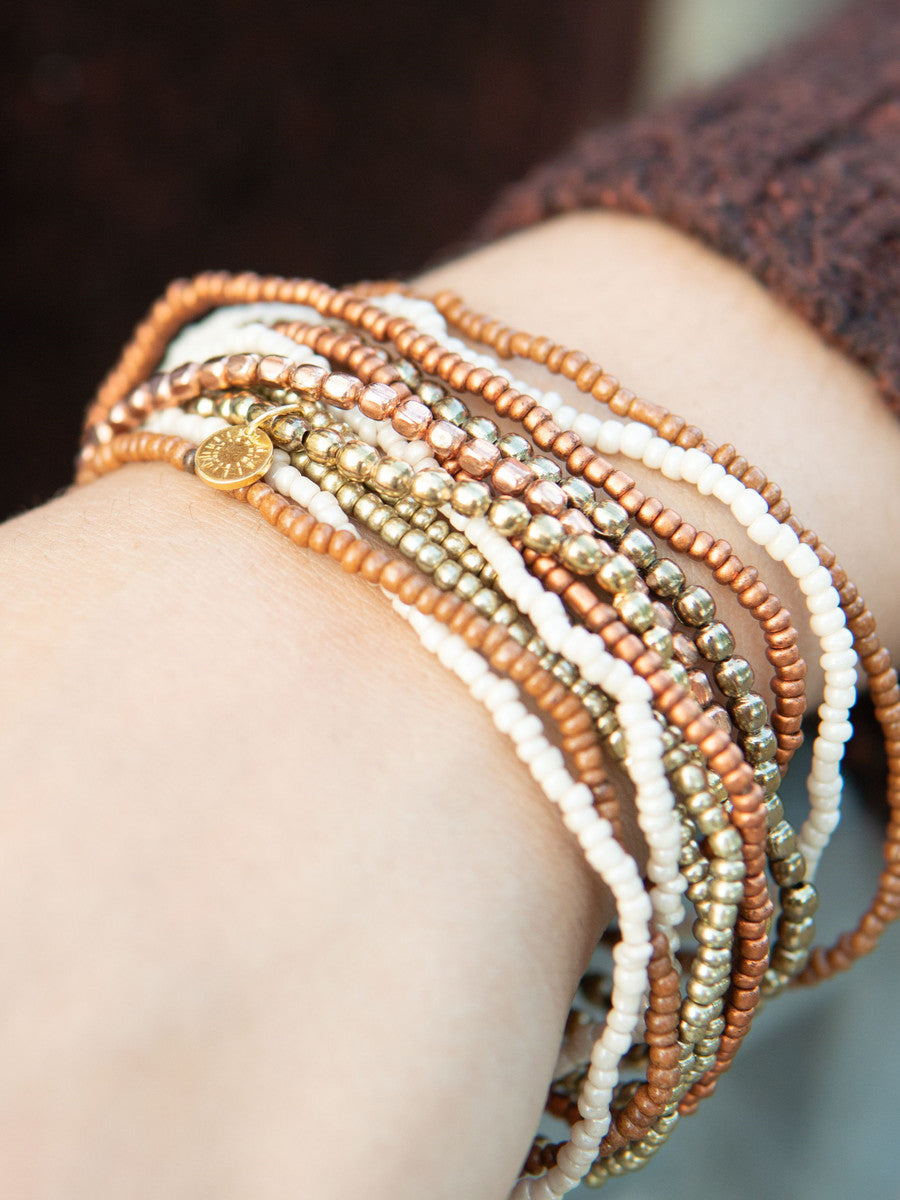 Burst Bracelet Set - Gold Tones