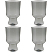 Set of 4 Tumbler 11oz Pedestal Smoke