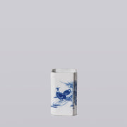 1920s Blue and White Porcelain Pheasant Square Vase