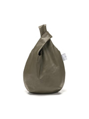 egg tote - vegan leather bonsai green