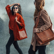 Elevated Hobo in Copper Suede