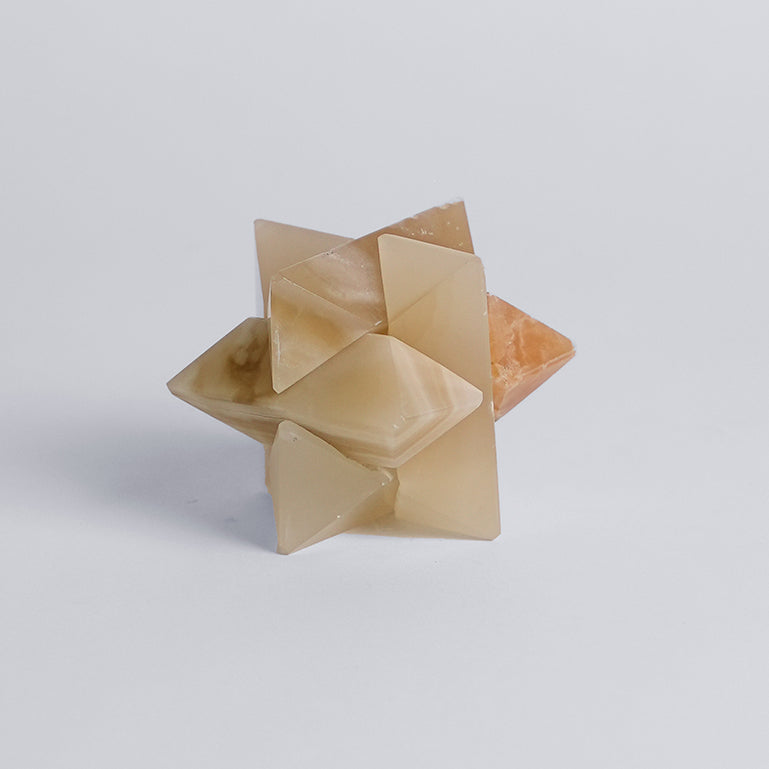 Burr Star Puzzle - Creamy Onyx