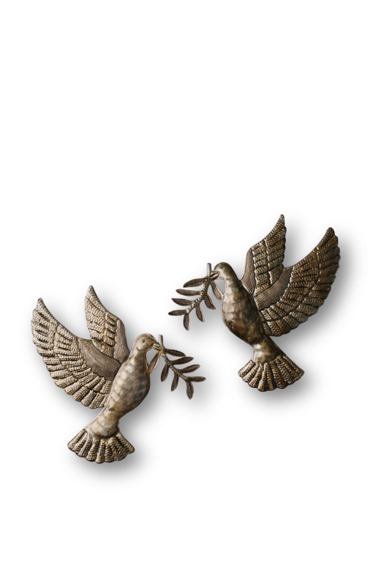 Dove with Olive Branch Metal Art Set
