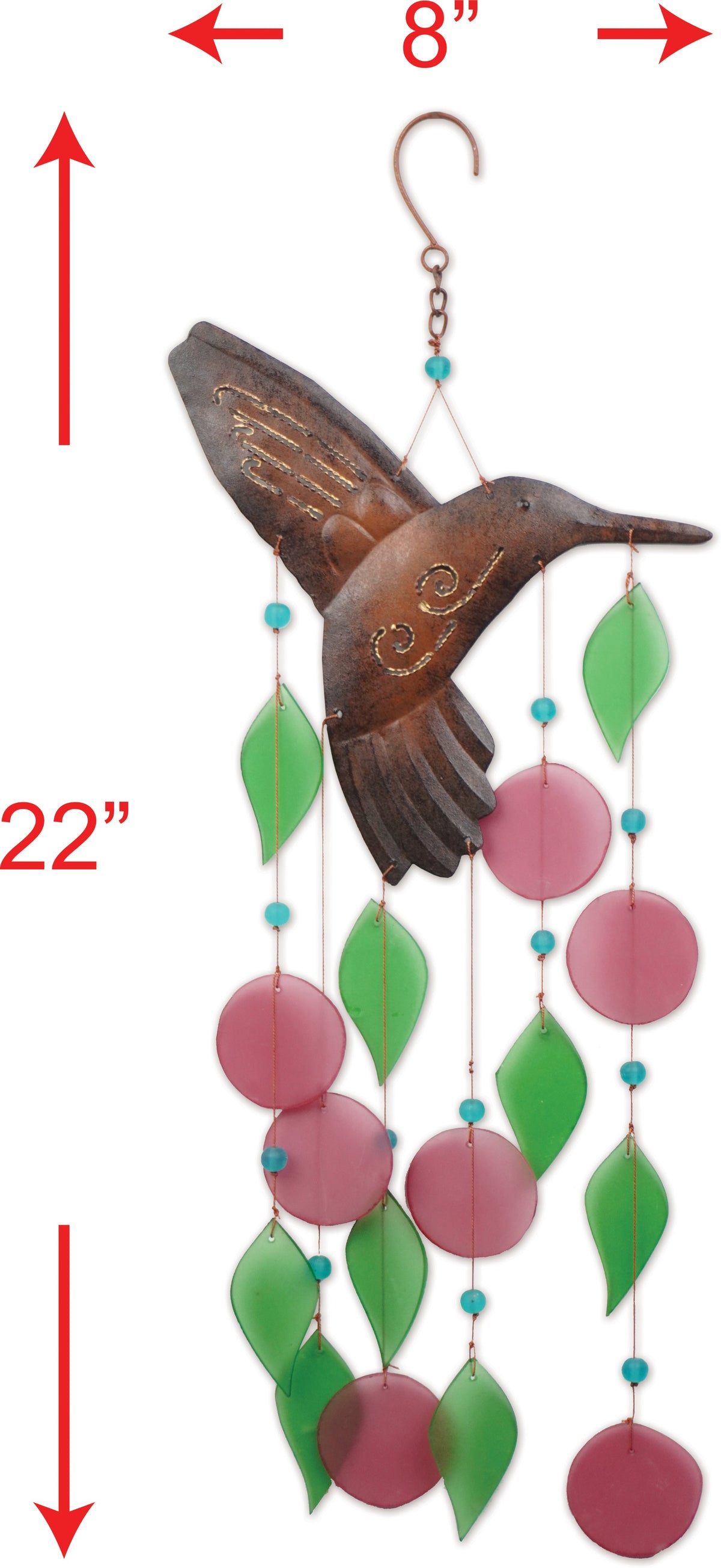 Hummingbird Sea glass Chime