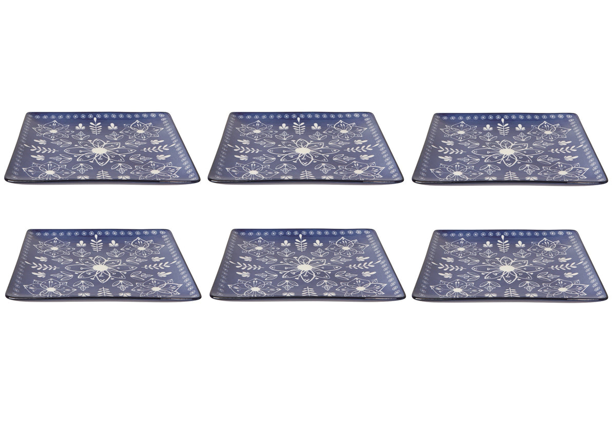 Set of 6 Porto Stamped Plate 8 inch