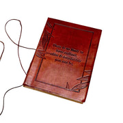 "No Limit To How Radiant" Leather Journal