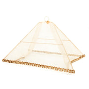 Buri Abaca Foldable Food Cover with Palm Leaf Trim