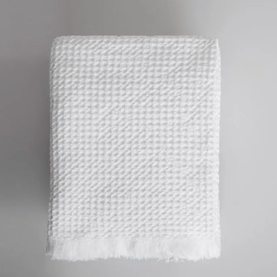 Organic Belgian Waffle Bath Sheet - White