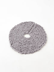 Pale Mauve Chunky-Knitted Christmas Tree Skirt