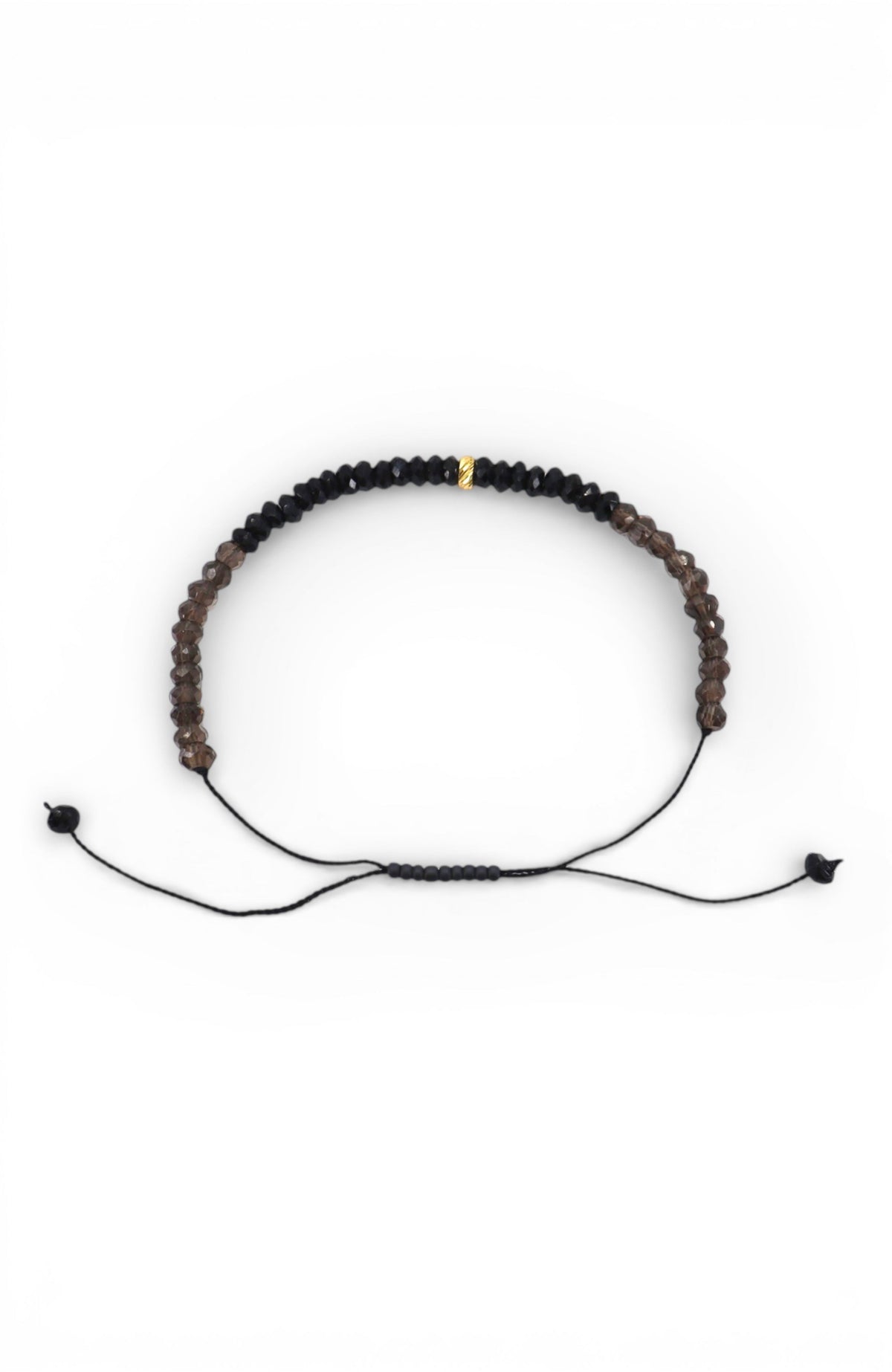 The Energy Project - Protecttion, Amplified Bracelet - Black Tourmaline, Smokey Quartz, 14k Gold