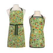 Set of 2 Mom and  Kid Apron Set,  Gnome Grown
