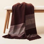 Resin Plush Maroon Plush Merino Queen Bedspread / Large Throw