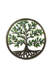 Green Tree of Life Metal Art