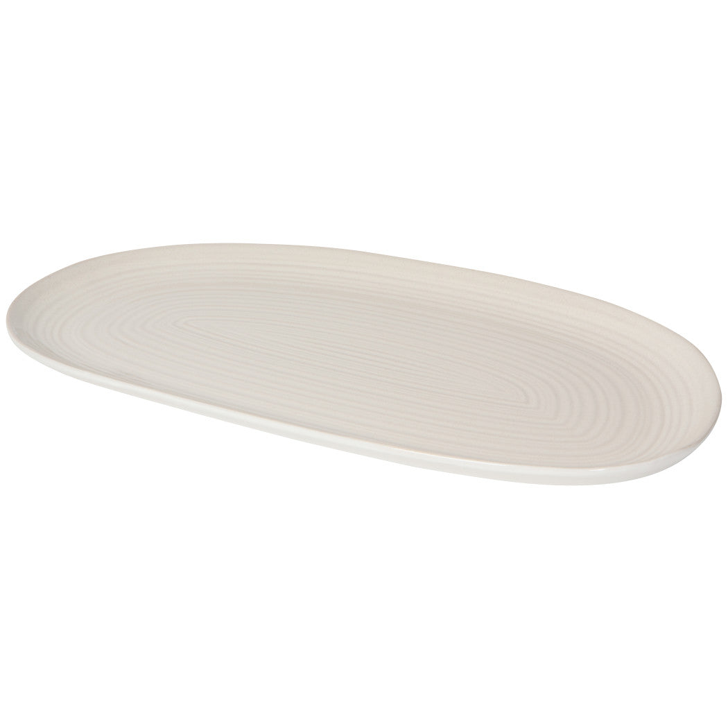 Set of 4 Oval Platter 15" Aquarius Oyster