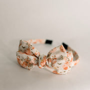 Three Little Bows Headband- Floraisons de corail