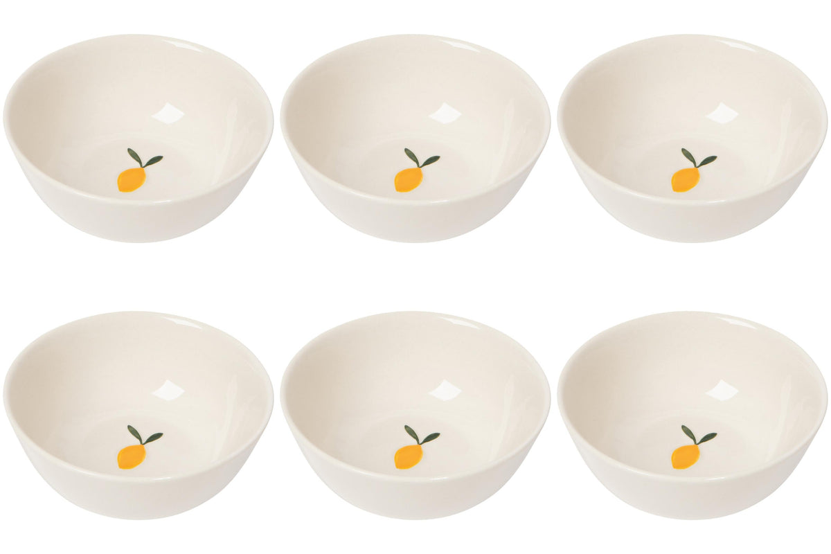 Set of 6 Bowl Petite Motif Lemon