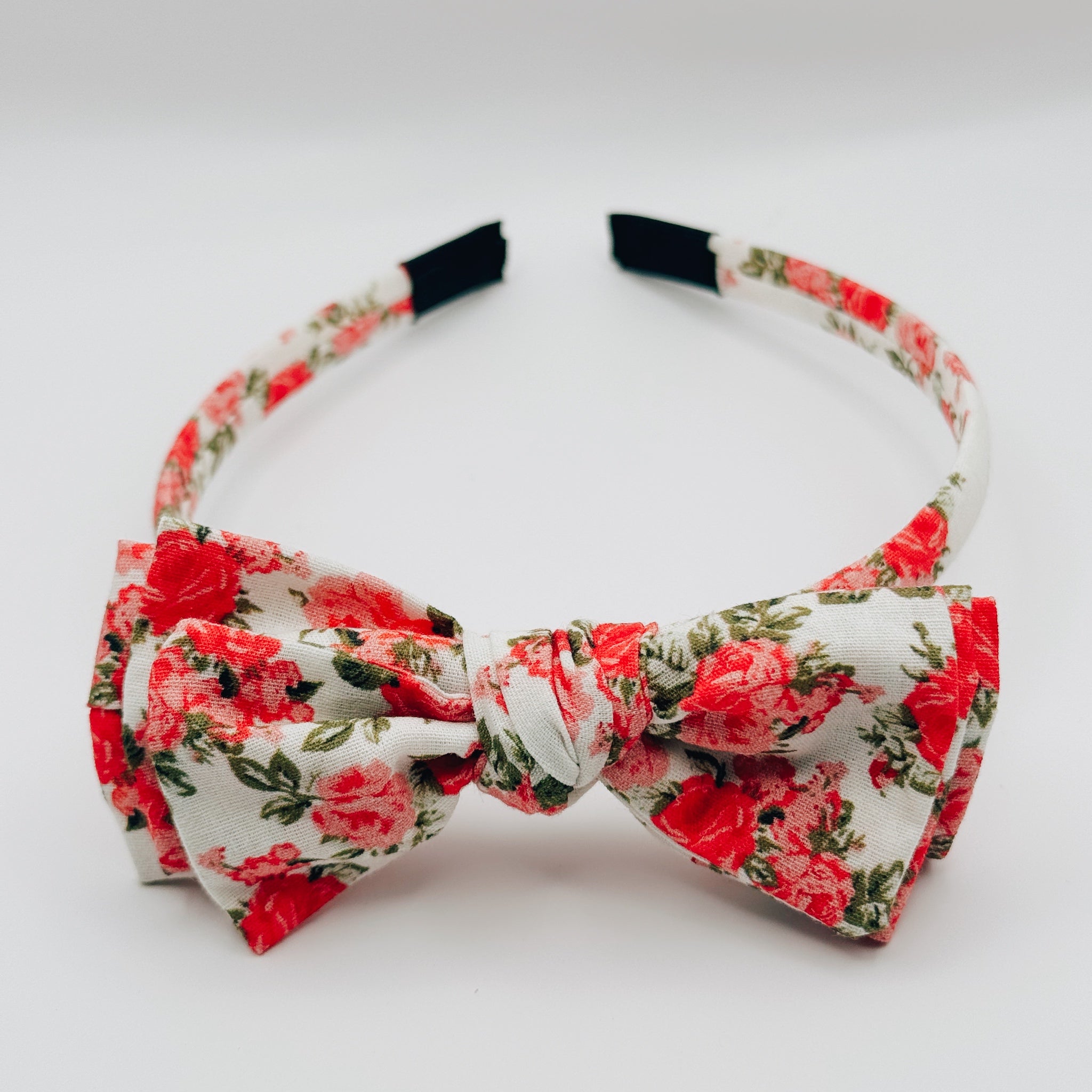 Three Little Bows Headband-Roses Rouge