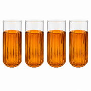 Set of 4 Tumbler 14oz Channel Amber