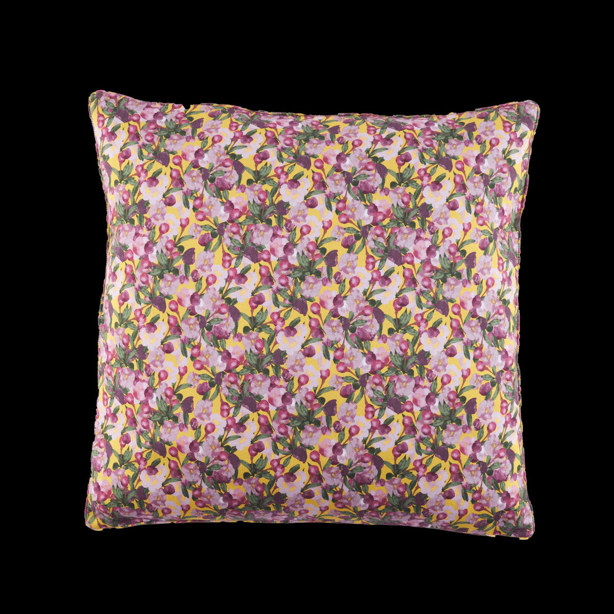 Square Pillow Cover Romance is Dead Yellow