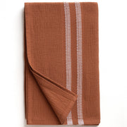 Organic Block Rib Bath Towel - Russet