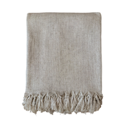 Extra Large Natural Linen Blanket